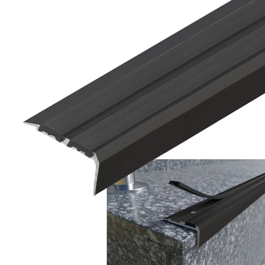 Stair Nosing Edge Trim Aluminium Step Stair Nose Edging Strip for Wood Carpet