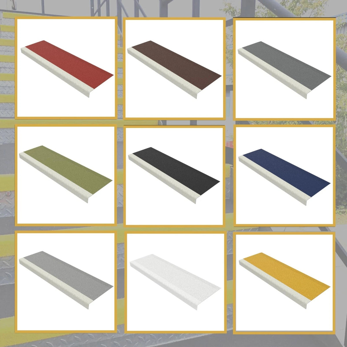 Anti-Slip GRP Stair Tread Covers