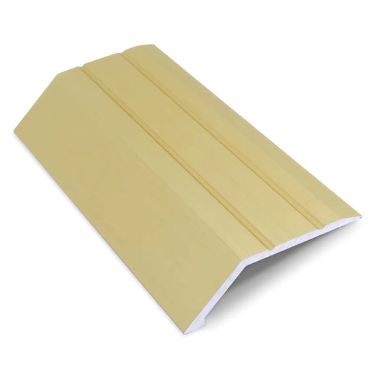 Transition Strip Aluminium Matt Brass 0.9m x 50mm Self Adhesive Ramp 15mm Cover