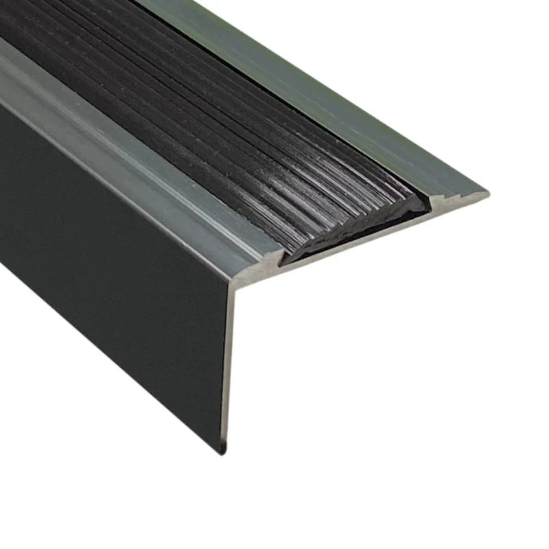 V1 Stair Nosing Screw Down Step Nosing Grey Threshold Strip 0.9m