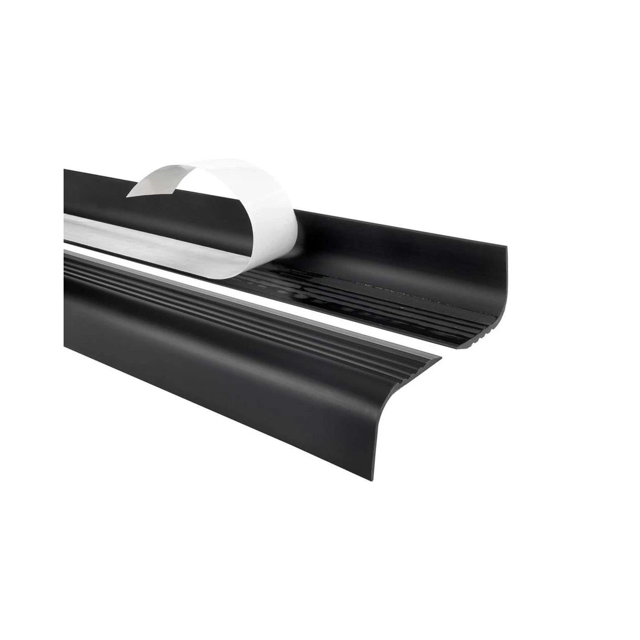 Stair Nosing Grey PVC 52x40mm 2.0m Self-Adhesive Anti-Slip Flexible Rounded Grip