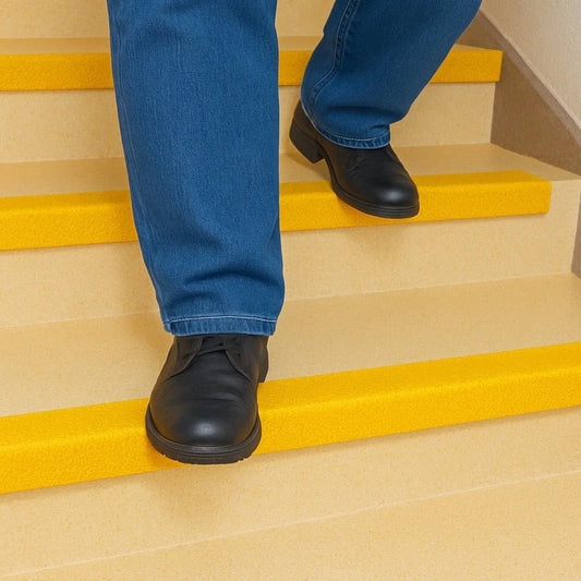 Yellow Nosing Stair Tread Heavy Duty NonSlip Step Edge Protection - 55x55mm