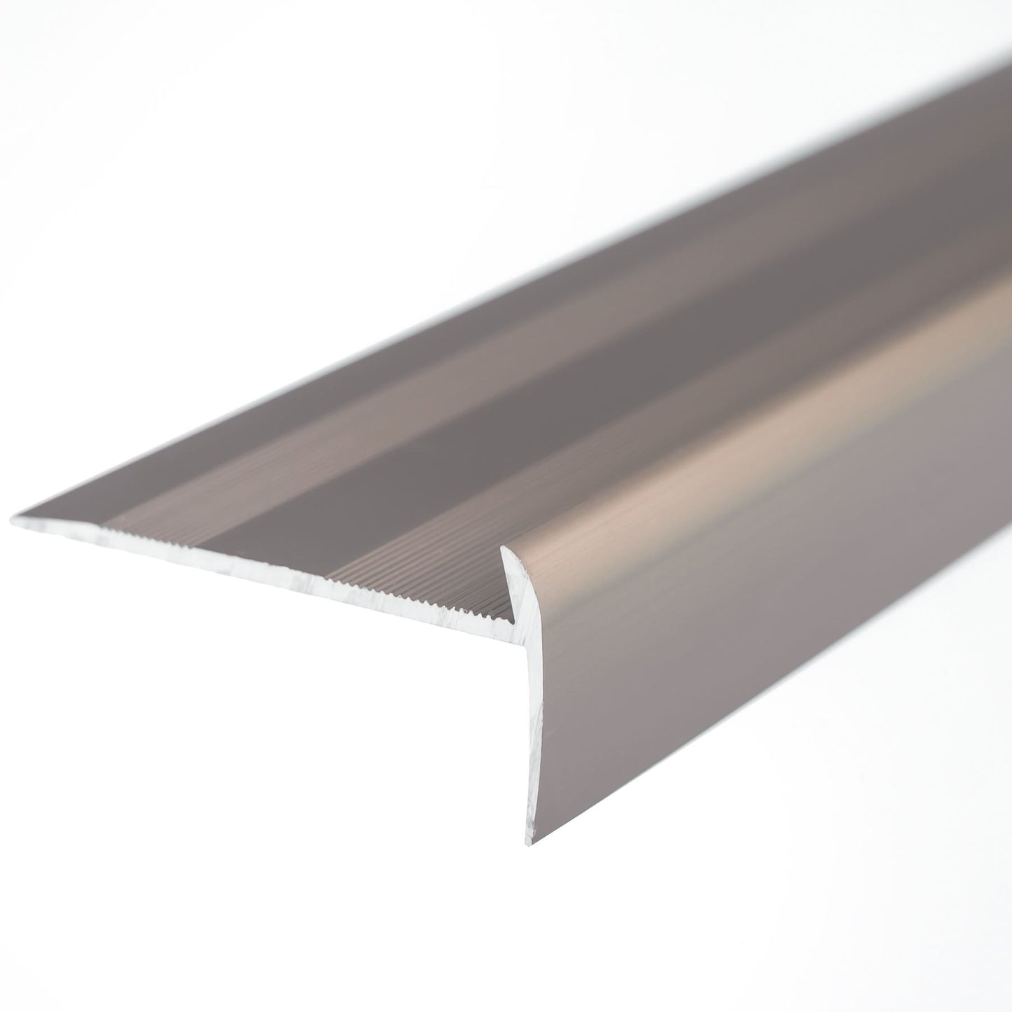 Edge Vinyl Profile Trim LVT C27 900x44mm Anodised Aluminium Stair Nosing
