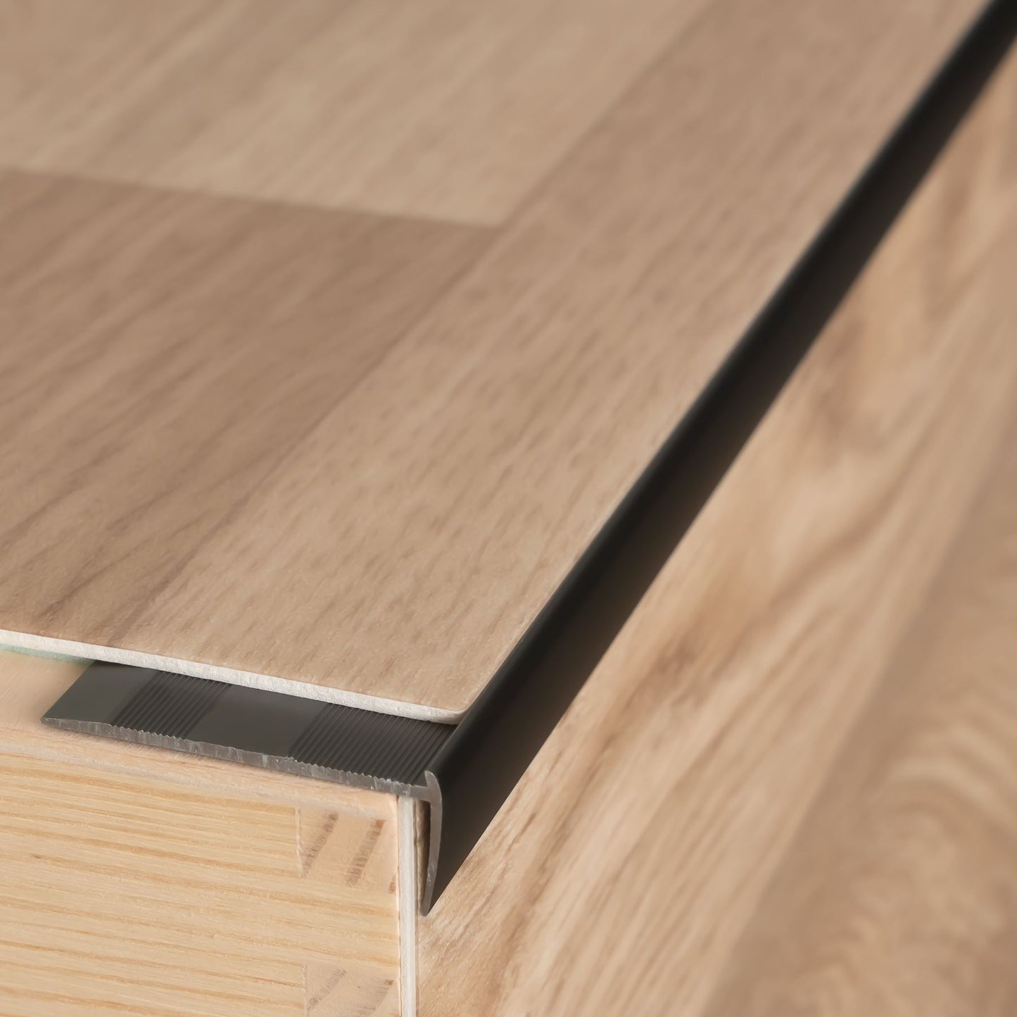 Inner Corner Stair Nosing Edge Profile Trim LVT C31 900mm Anodised Aluminium