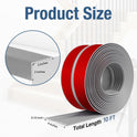 1X(Stair Edge Trim Self Adhesive Stair Nosing Molding Trim Non-Slip Rubber7682