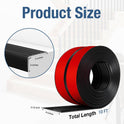 1X(Stair Edge Trim Self Adhesive Stair Nosing Molding Trim Non-Slip Rubber8012