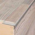Edge Vinyl Profile Trim LVT C25 900x44mm Anodised Aluminium Stair Nosing