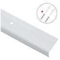 Stair Nosing Silver 67x3.5x3cm Aluminium L-Shape Indoor Anti-Slip Edge Longlife