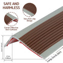 Rubber Stair Nosing Self Adhesive Vinyl Non-Slip Step Edge Trim Bullnose Strips