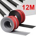 12m Self Adhesive Stair Nosing Rubber PVC Non-Slip Step Edge Trim Bullnose Strip
