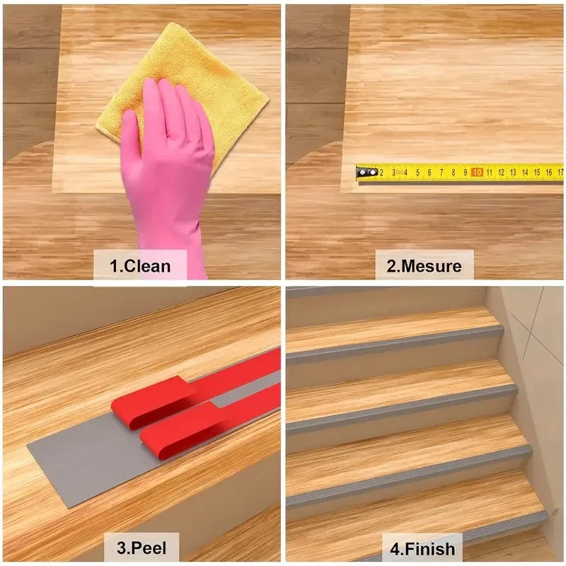 1PC 39.37/78.74Inch Stair Edge Protector NonSlip Stair Nose Edging Self-Adhesive