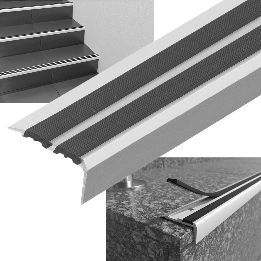 Stair Nosing Edge Trim Aluminium Step Stair Nose Edging Strip for Wood Carpet