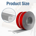 Self Adhesive Stair Nosing Rubber PVC Non-Slip Step Edge Trim Bullnose Strip 4mm