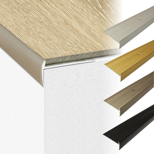2.7m LUXURY CLICK VINYL FLOORING STAIR NOSING EDGE PROFILE TRIM LVT C27
