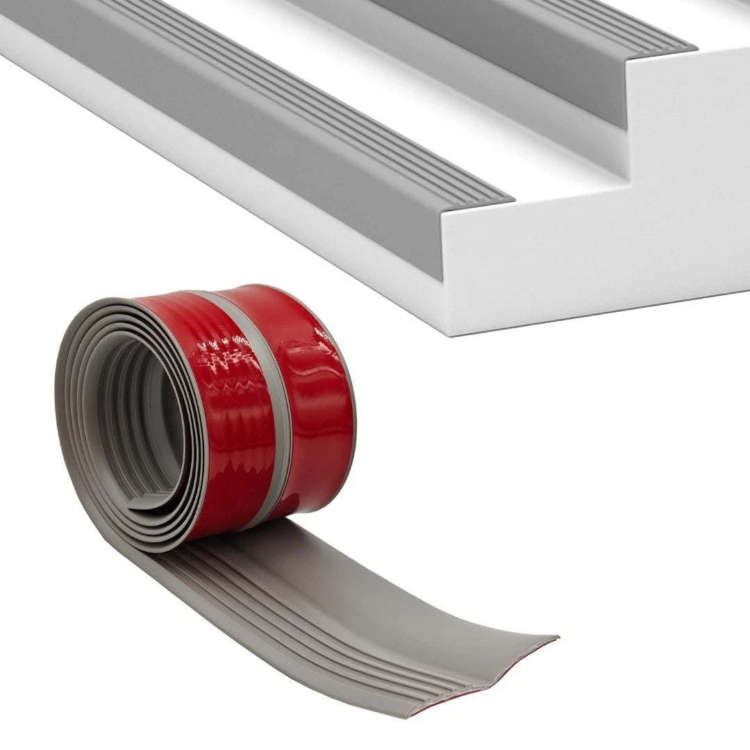 Stair Anti Slip Nosing, Self Adhesive Flexible Rubber Angle Edging Strip 4924-4