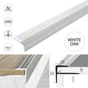 Aluminium Stair Nosing Wood Effect Edge Trim Step Edging Strip For Laminate A60