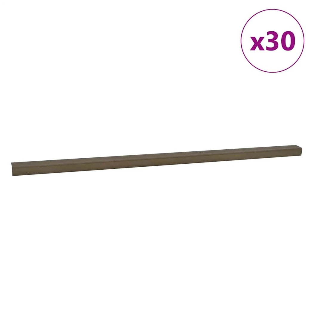 Stair Nosing L-Profile Brown Aluminium 67cm 30pcs Indoor Anti-Slip Edge Protect