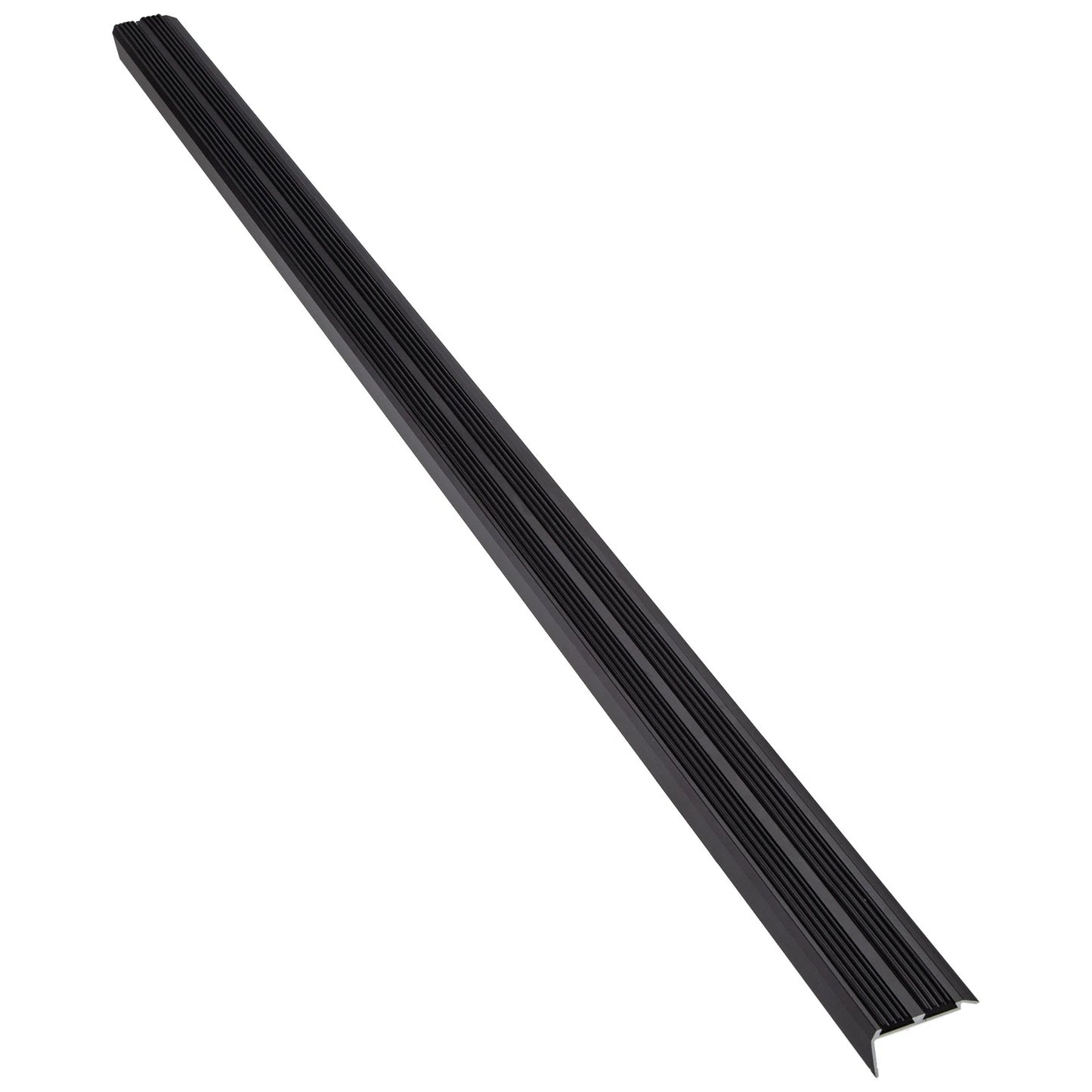 Aluminium Stair Nosing Edge Trim Step Nose Edging Carpet - Silver / Black