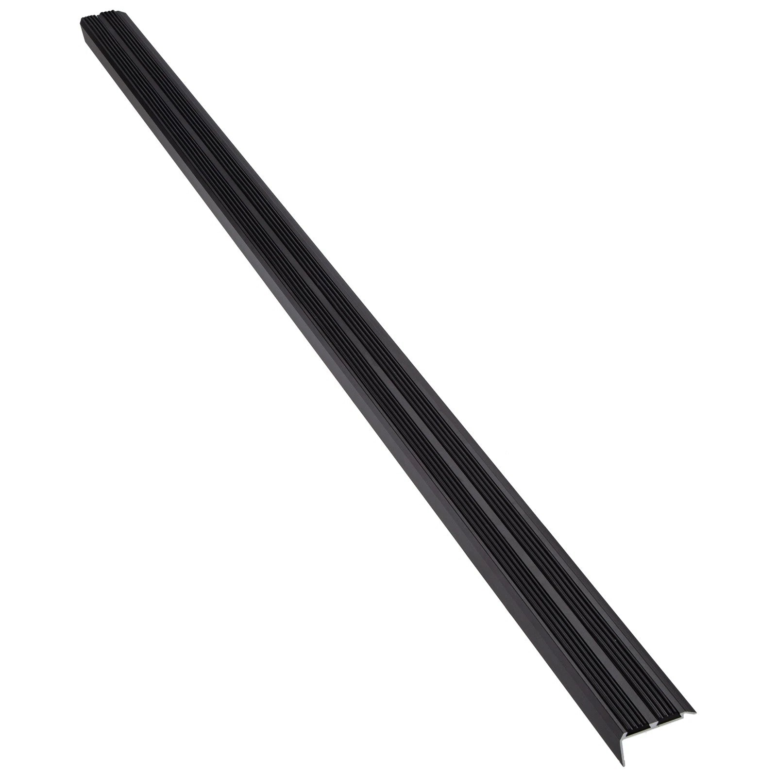 Aluminium Stair Nosing Edge Trim Step Nose Edging Carpet - Silver / Black
