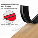 Stair Edge Trim,Vinyl Rubber Stair Nosing, Black Non-Slip Self Adhesive Stair E