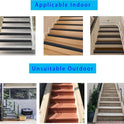 Stair Edge Trim,Vinyl Rubber Stair Nosing, Black Non-Slip Self Adhesive Stair E