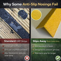 Extra Long Yellow GRP Stair Nosing Anti-Slip Heavy Duty Step Edge 1500mm-3000mm