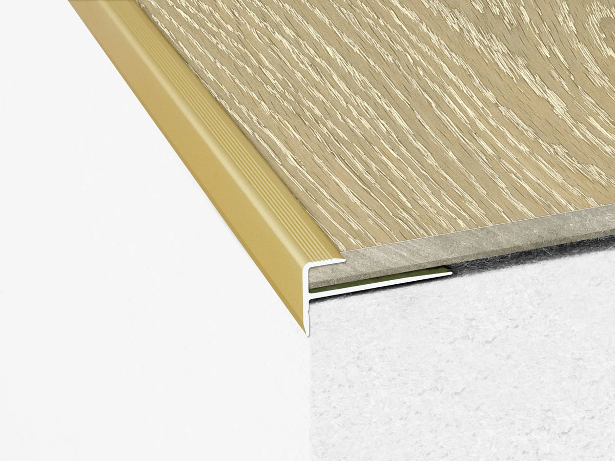 Luxury Click Vinyl Flooring Stair Nosing Edge Profile Trim LVT C24 Push-In 900mm