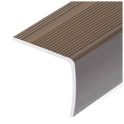 Stair Nosing L-Shaped 15pcs 100cm Aluminium Brown Anti-Slip Pre-Drilled Set15pcs