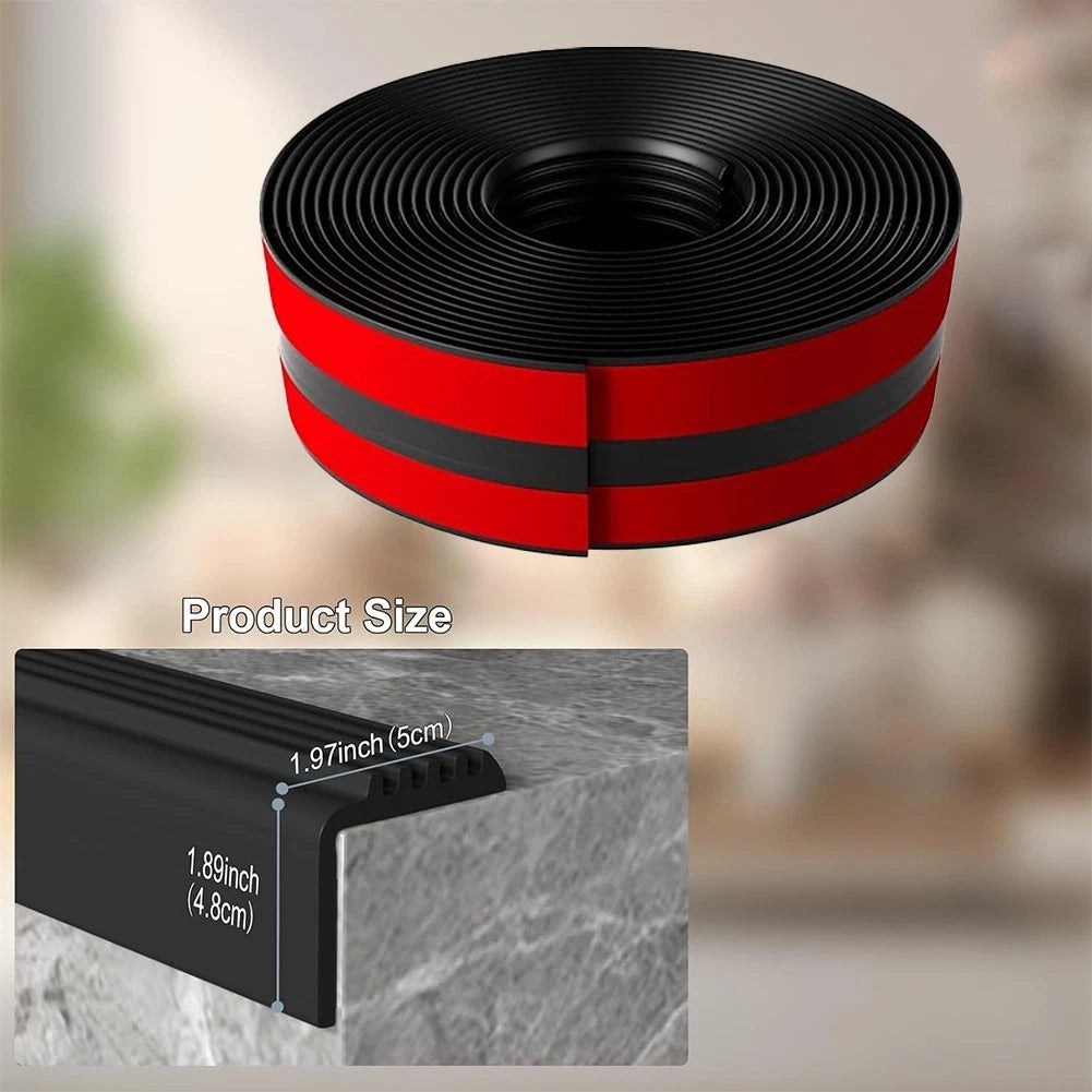 Vinyl Rubber Non Slip Stair Nose Molding 10FT Perfect for High Traffic Areas
