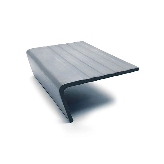 Stair Nosing PVC Dolphin Grey 75mm Tread x 34mm Riser 2.75m Slip-Resistant Ideal