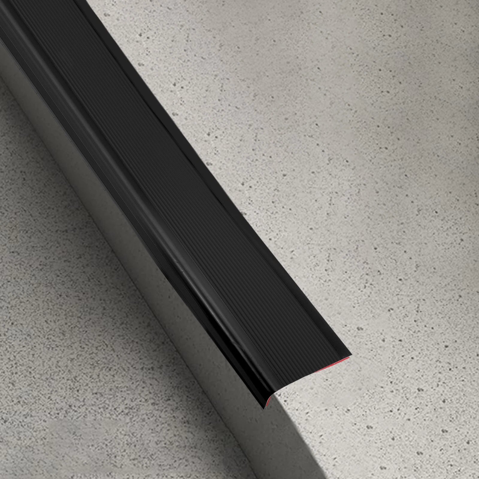 3.2Ft Stair Nosing, 3cm PVC L Shape Step Edges Protector, Black  