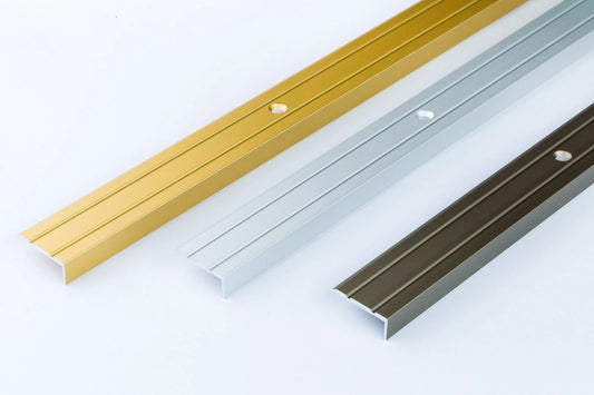 ALUMINIUM STAIR NOSING ANTI NON SLIP EDGE - STEP EDGING TRIM - 25x10 mm -1M