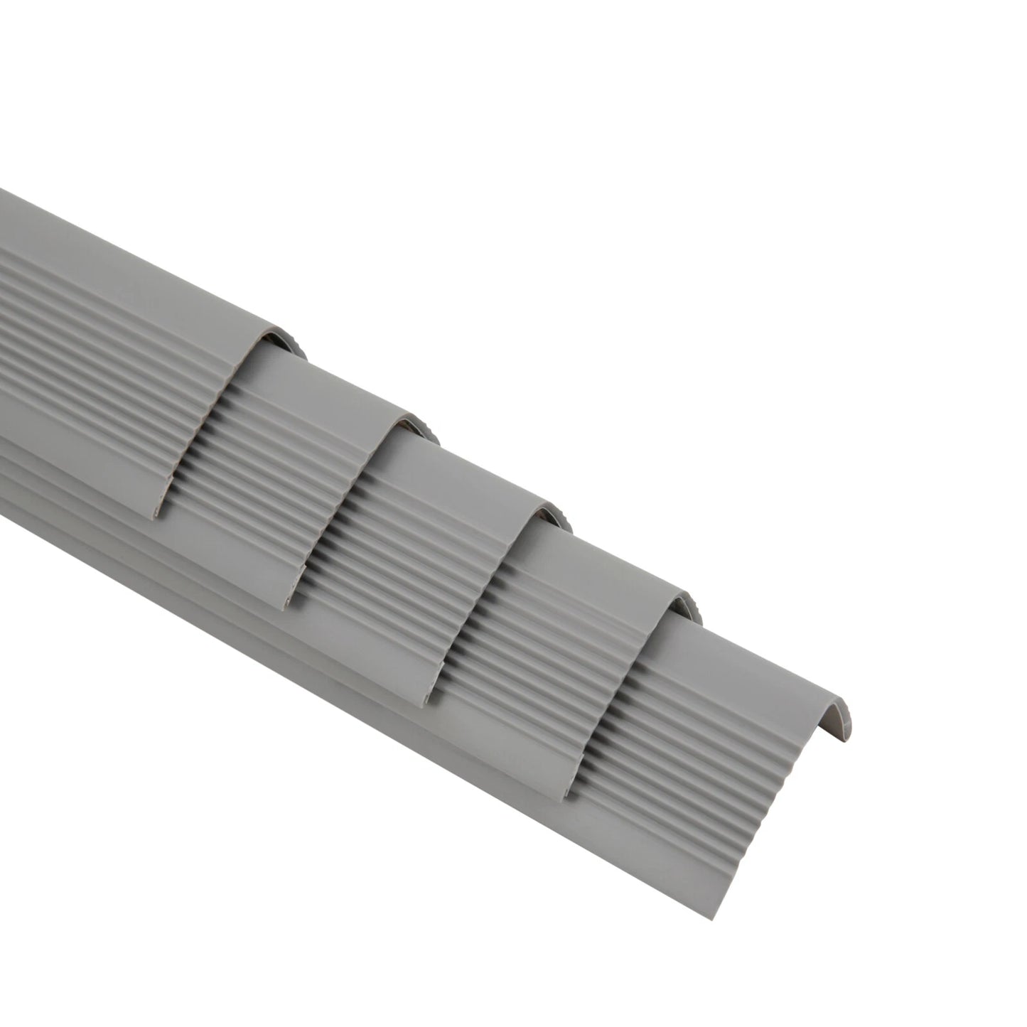15PC Step Edge Trim Stair Nosing Rubber 90cm Non-Slip Bullnose Strip 50x25mm