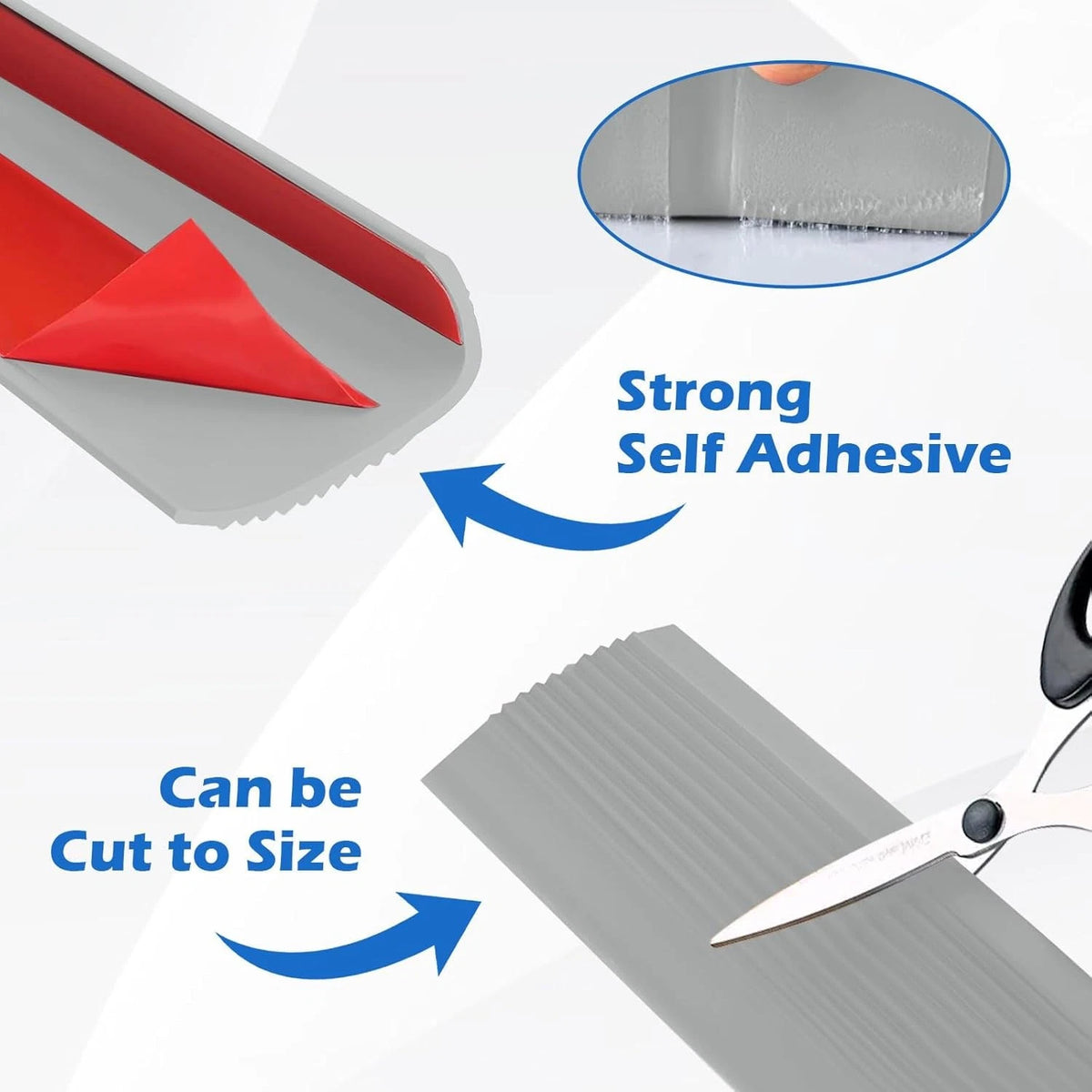 5M Grey Anti-Slip Stair Nosing Trim 70mm Overall 40x20mm Edge