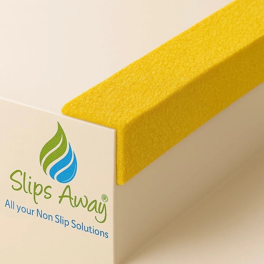 Yellow Nosing Stair Tread Heavy Duty NonSlip Step Edge Protection - 55x55mm