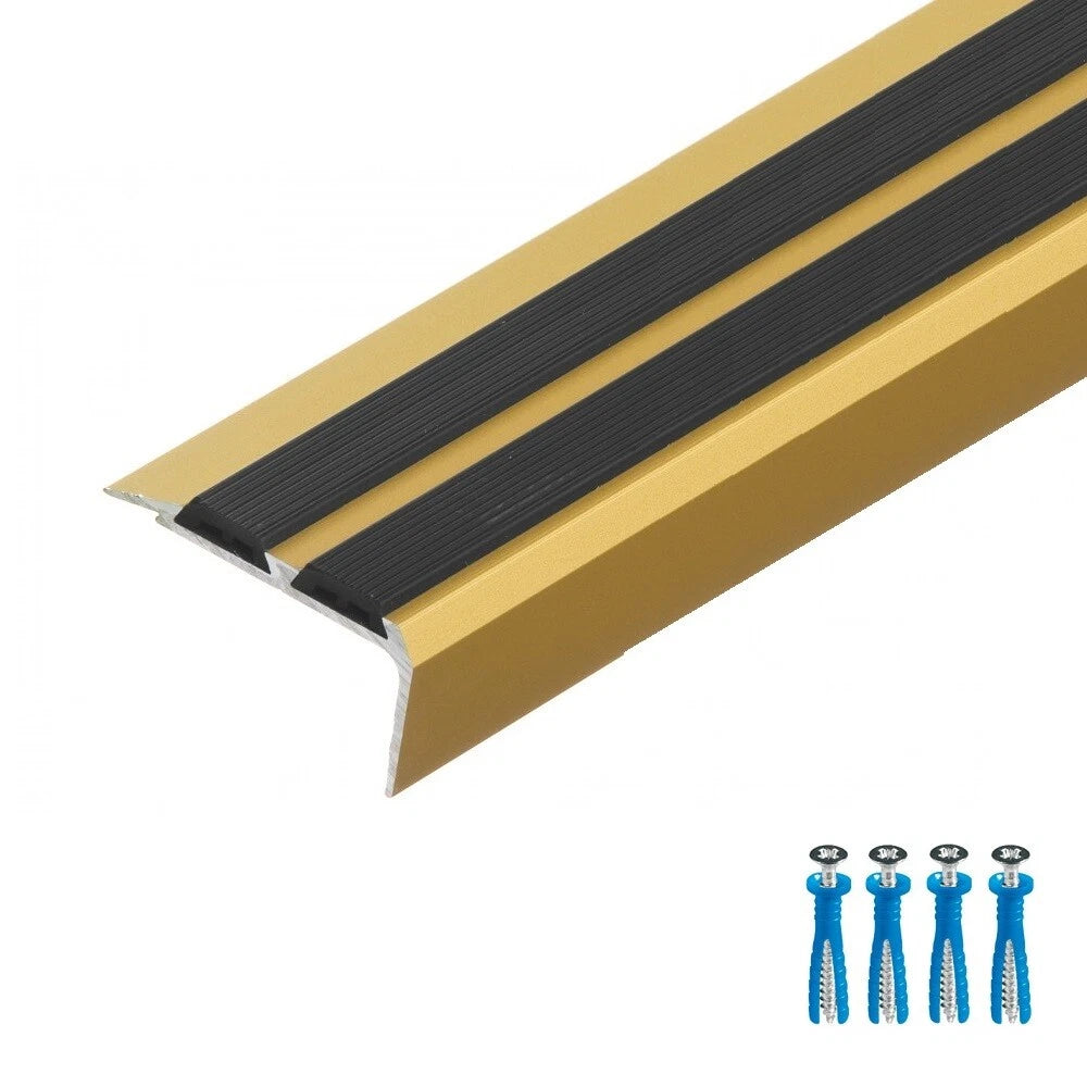 Stair Nosing Edge Trim Aluminium Step Stair Nose Edging Strip for Wood Carpet