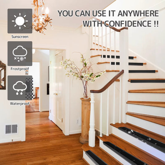Rubber Stair Nosing Self Adhesive Vinyl Non-Slip Step Edge Trim Bullnose Strips