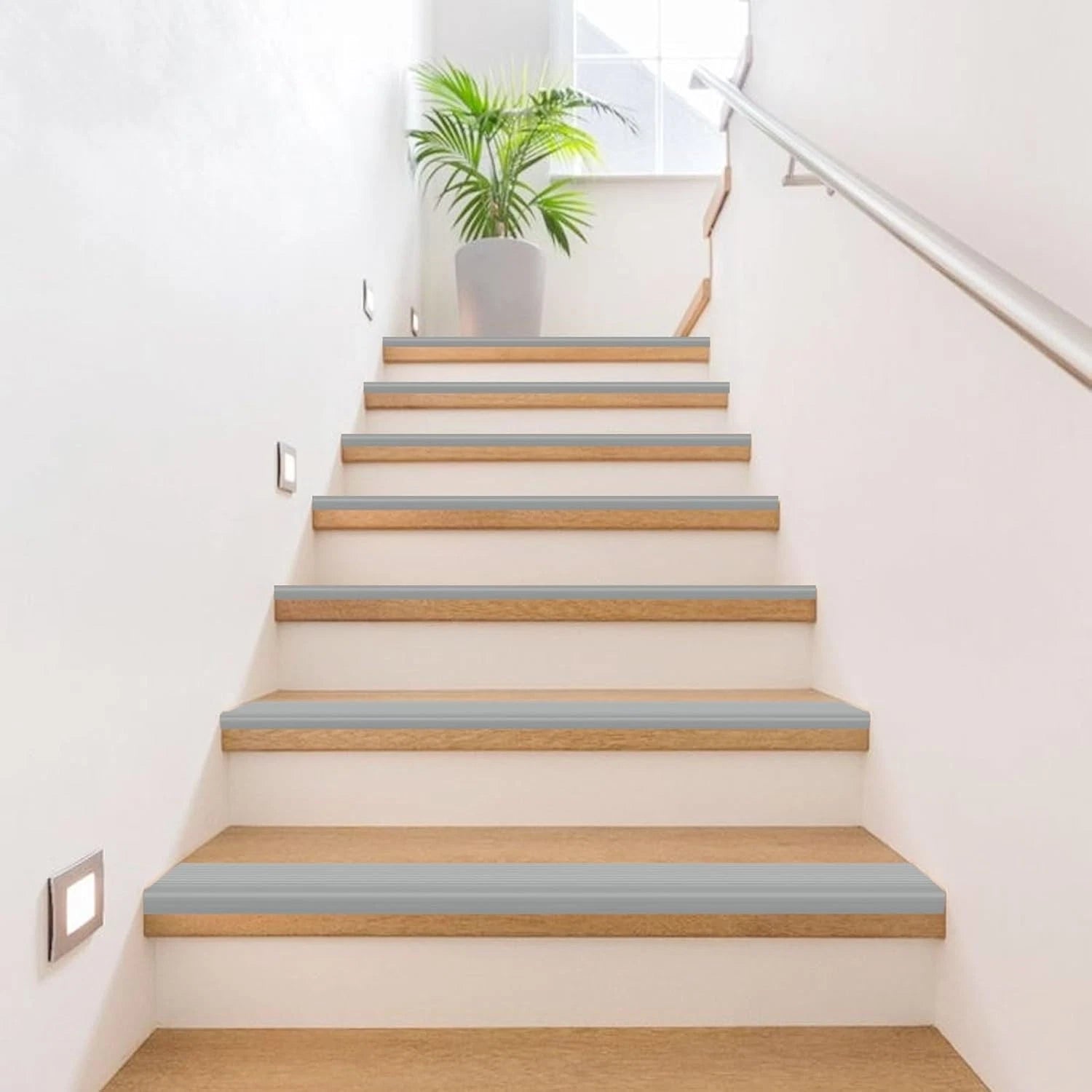 5M Grey Anti-Slip Stair Nosing Trim 70mm Overall 40x20mm Edge