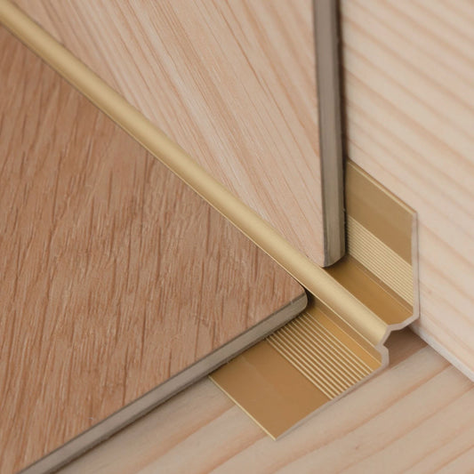 Inner Corner Stair Nosing Edge Profile Trim LVT C31 900mm Anodised Aluminium