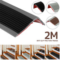 Rubber Stair Nosing Self Adhesive Vinyl Non-Slip Step Edge Trim Bullnose Strips