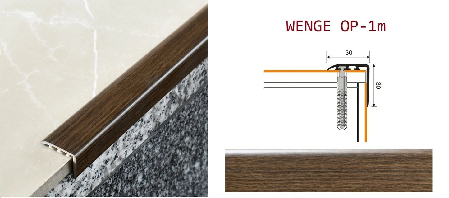 Stair Nosing Edge Trim Step Nose Floor Edging For Carpet Laminate Floor-1m 30x30