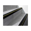 Stair Nosing Red PVC 55x40mm 1.5m Anti-Slip Yellow Edge Flexible Profile Grooved