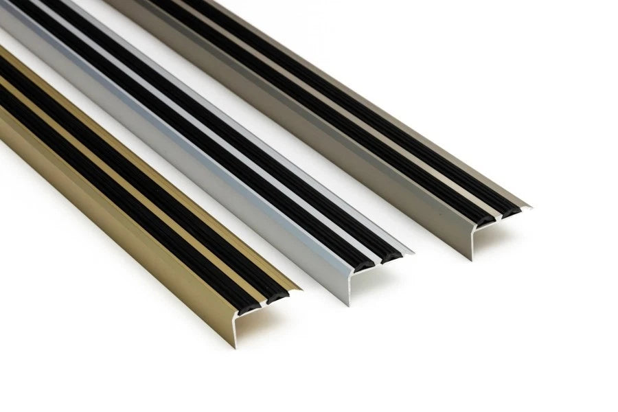 Aluminium Stair Nosing Edge Trim Step Nose Protector Carpet Transition 15-Pack