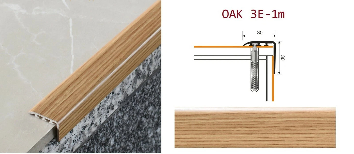 Stair Nosing Edge Trim Step Nose Floor Edging For Carpet Laminate Floor-1m 30x30