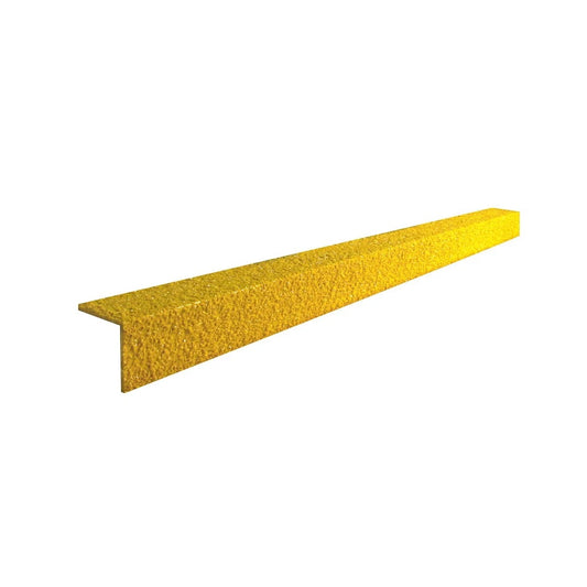 Stair Nosing GRP Black/Yellow 3m x 55x55mm Anti-Slip Chamfered DDA Compliant ISO