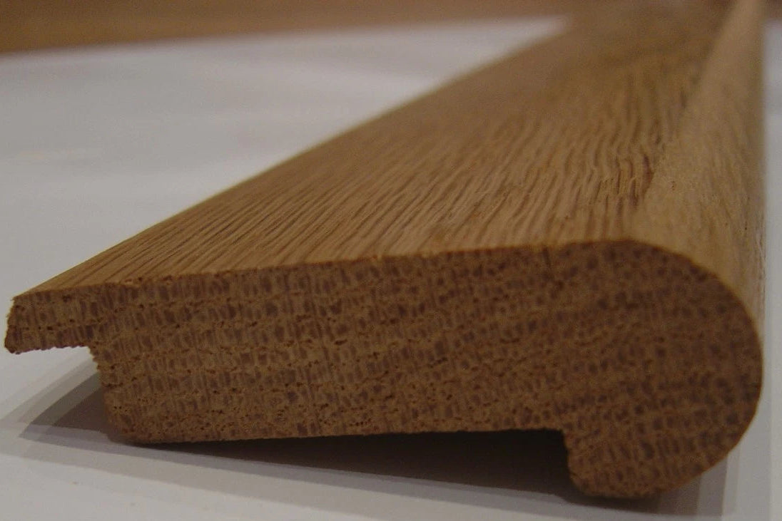 Solid Hardwood Oak Universal Stair Nosing 900MM 60mm Wide x 10