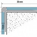 LVT OUTER CORNER 3 mm- 250 cm / 98.43'' VINYL FLOORING STAIR NOSING EDGE PROFILE