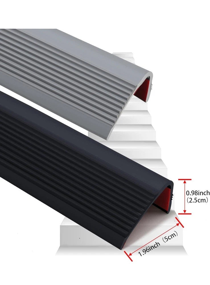 Trimold Vinyl Anti-Slip Stair Nosing Self Adhesive Non-slip Out/Indoor 10m Black