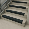 GRP Stair Tread Nosing Heavy-Duty Anti Slip Step Edge Protection - Black 55x55mm