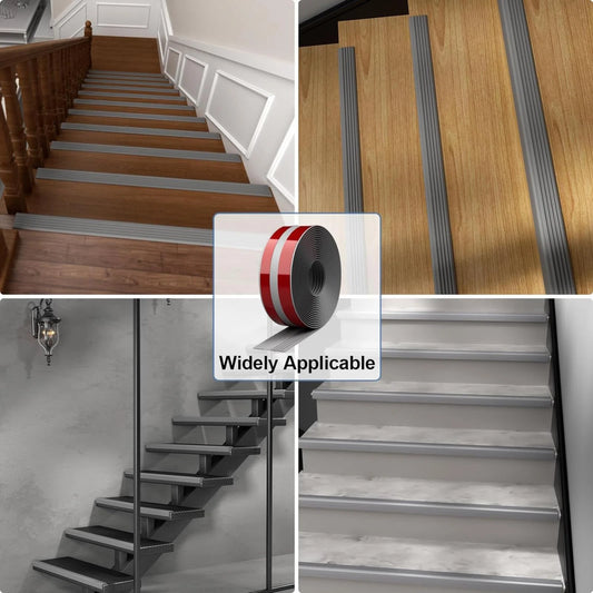 Stair Anti Slip Nosing,Self Adhesive Flexible Rubber Angle Edging Strip 10METERS